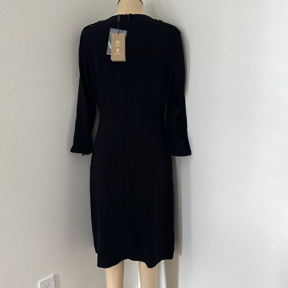 Burberry Scoop Neck A Line Dress Black Size 10 US - Picture 10 of 11